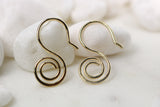 1970s Dangle Swirl Earrings 1970s Dangle Swirl Earrings