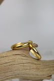 1970s Small Gold Matte Sleek Hoops 1970s Small Gold Matte Sleek Hoops
