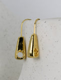 1970s Zipper Dangle Gold Earrings 1970s Zipper Dangle Gold Earrings