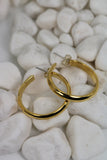 1970s Small Gold Polish Sleek Hoops 1970s Small Gold Polish Sleek Hoops