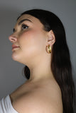 1970s Small Gold Matte Sleek Hoops 1970s Small Gold Matte Sleek Hoops