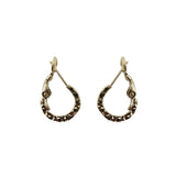 1970s Textured Micro Hoop Earrings Queen Textured Mirco Hoop Earring