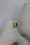 1970s Zipper Dangle Gold Earrings