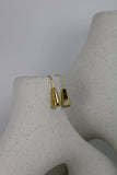 1970s Zipper Dangle Gold Earrings