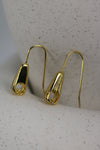 1970s Zipper Dangle Gold Earrings