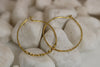 1970s Textured Gold Infinity Hoops