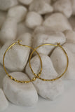 1970s Textured Gold Infinity Hoops