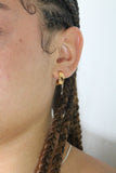 1970s Etched Gold Hoops