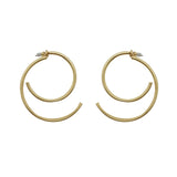 S-Curl Gold Hoops
