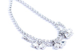 Crystal Adjustable Collar Necklace Weiss 