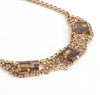 vintage 1950s Collar Necklace in crystal amber color