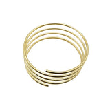 Vintage 1970s Spiral Matte Gold Bracelet