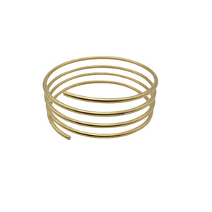 Vintage 1970s Spiral Matte Gold Bracelet
