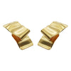 Retro Ribbon Gold Matte Earrings