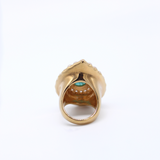 KJL Emerald & Pearl Cocktail Ring