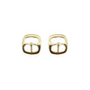 Belt Buckle Gold Polish Earrings