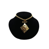 1990s Chanel Swirled Logo Pendant Necklace