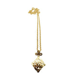 1990s Chanel Swirled Logo Pendant Necklace