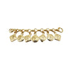 Vintage 1990s Gold Plated Chanel Gilt Oval Domes Charm Bracelet